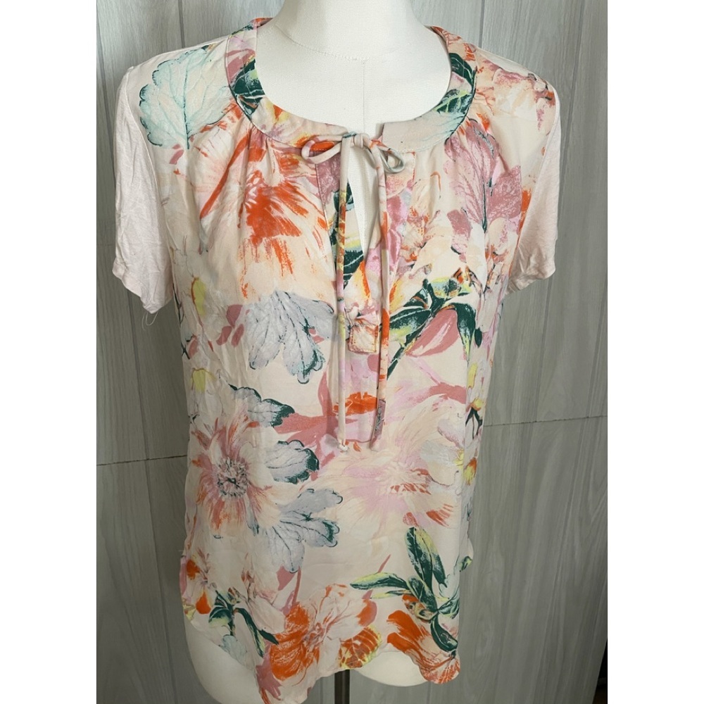 sono pale pink floral blouse size:M
